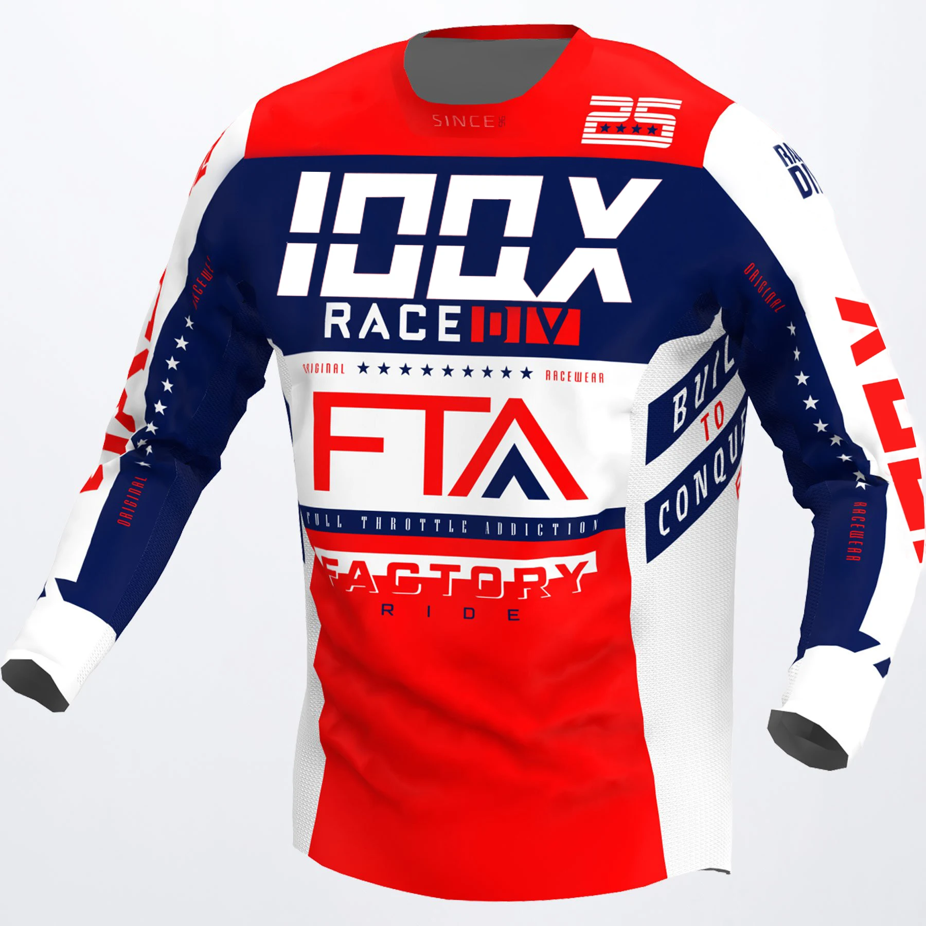 IOQX Tang/Rasp/Black/White PODIUM GLADIATOR Off Road MX ATV MTB Mens Riding Dirt Bike Gear Motocross Racing Jerseys | Автомобили и