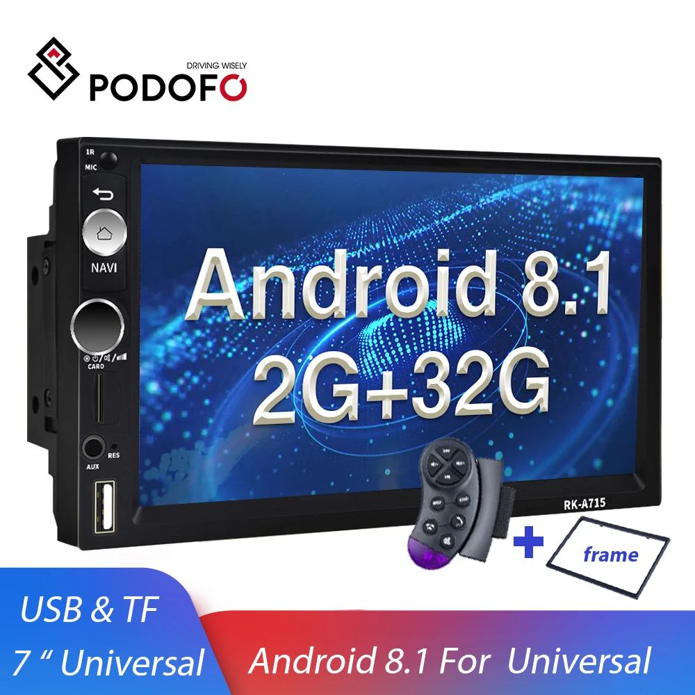 Автомагнитола Podofo 2DIN Android 8 1 GPS Wi Fi TF|Автомагнитолы| |