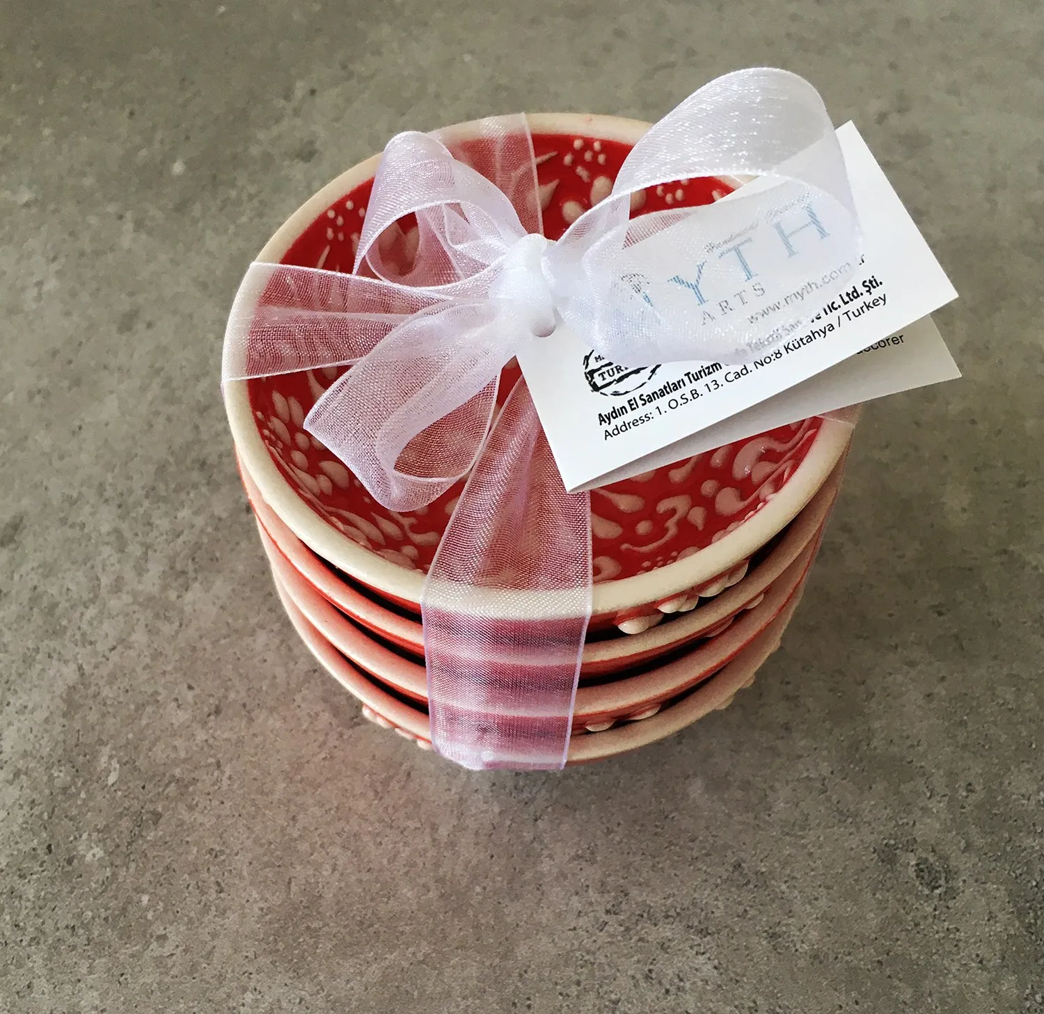 Столовые приборы турецкая керамическая миска ручной работы набор из 4 пастельных