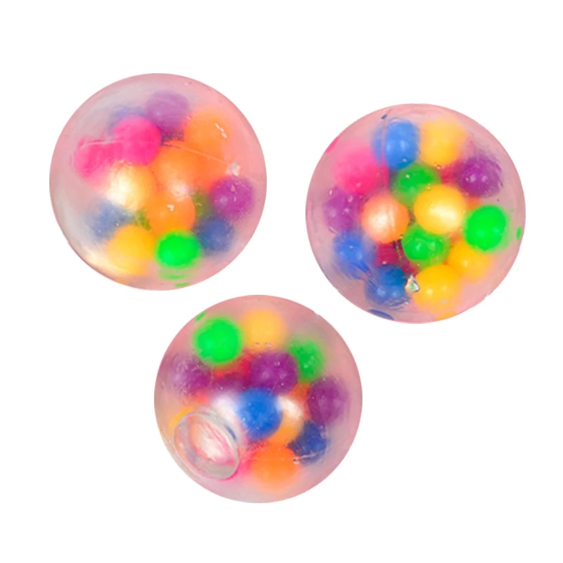 

Color bead vent ball TPR soft rubber decompression grape ball decompression toy