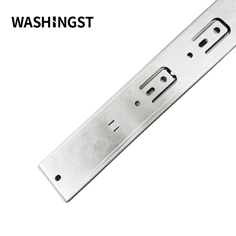 washingst drawer slide rail stainless steel 200 600mm full exhibition ball bearing three sections guide rail for kitchen cabinet free global shipping