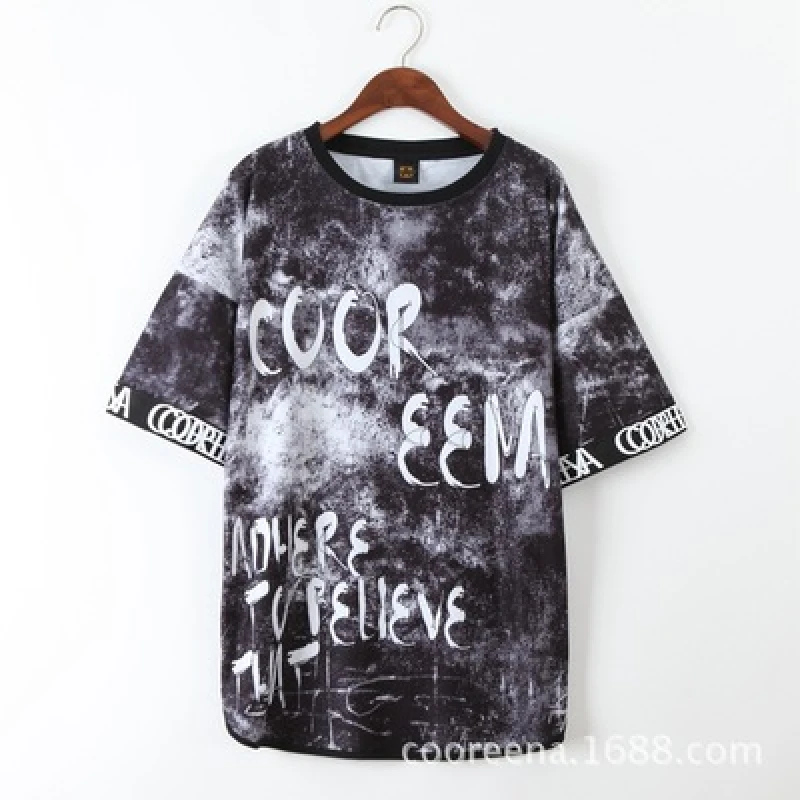 Летняя женская футболка в уличном стиле с граффити модные футболки принтом