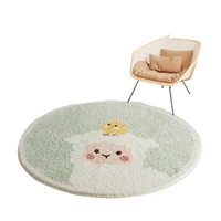 cartoon cute animal round living room carpet bedroom cloakroom floor mat childrens room computer rocking chair non slip mat