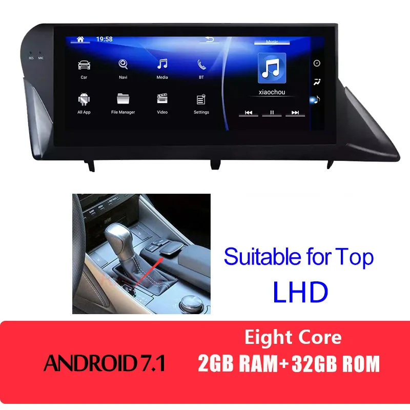 android car radio KiriNavi 10,2" Android 9,0 Автомагнитола для Lexus RX270 RX350 RX450h gps навигационная система аудио мультимедиа стерео 2009 - Цвет: android car radio