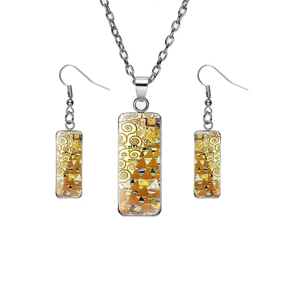 Классическая художник Густав Климт поцелуй Abstrac картина Ювелирные наборы