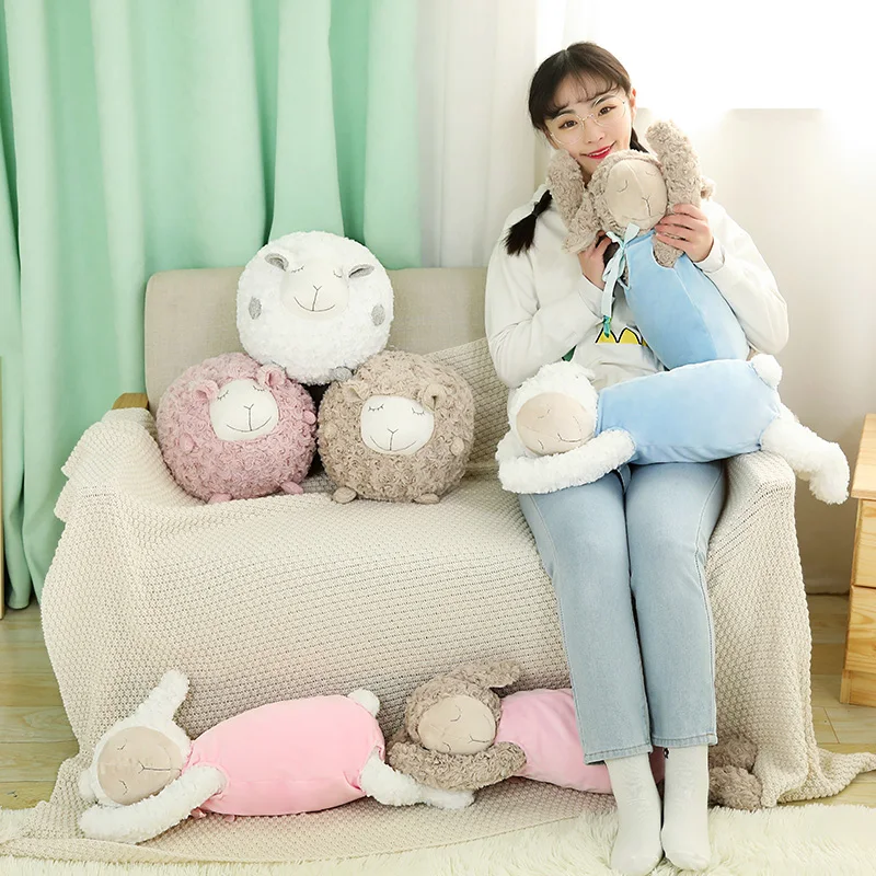 Новинка плюшевая игрушка кавайная овечка ягненок мягкие животные кукла подушка