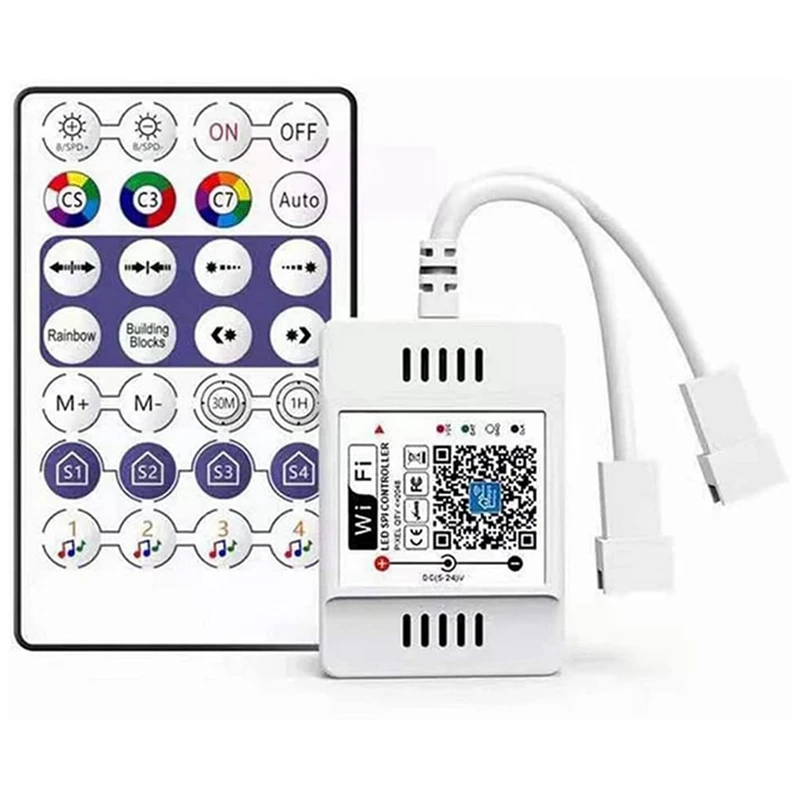 

Светодиодный пиксельный светильник Wifi Bluetooth ИК пульт дистанционного управления 3 в 1 контроллер для WS2812B WS2811 SK6812 адресная RGBIC музыкальная Син...