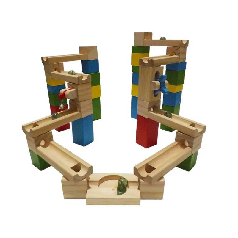 

42 деревянных мраморных блока, детские строительные блоки