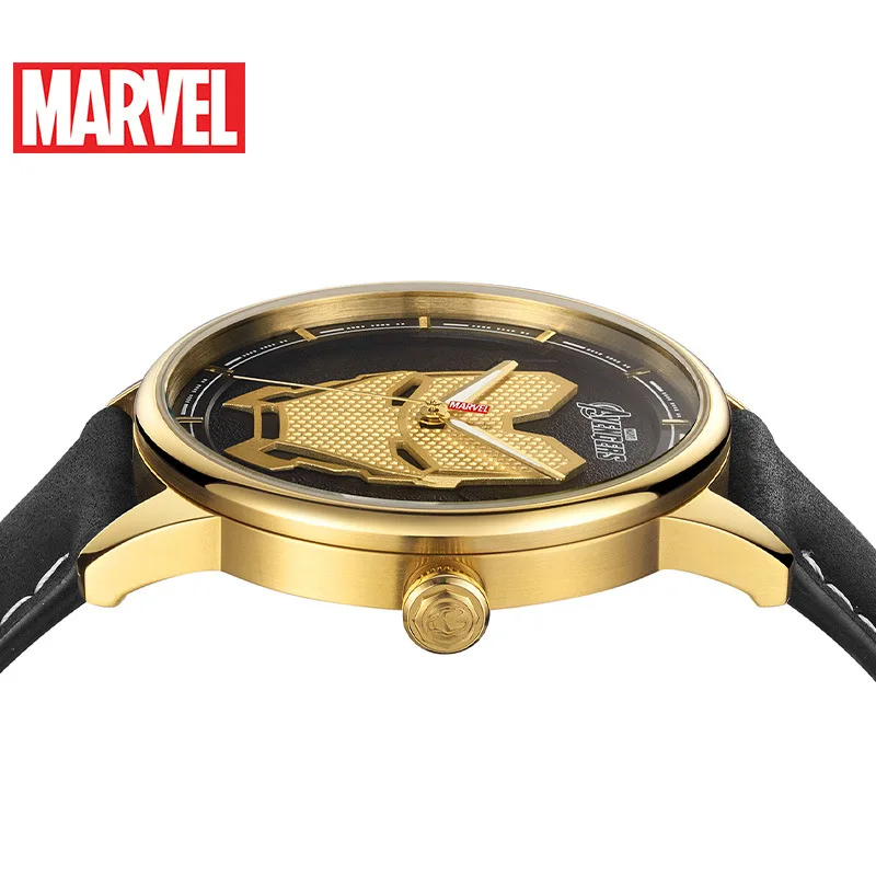 Часы MARVEL для мужчин Роскошные Диснея бренд кварц кожа Железный человек мужские s часы сапфир кристалл повседневные спортивные мужские часы