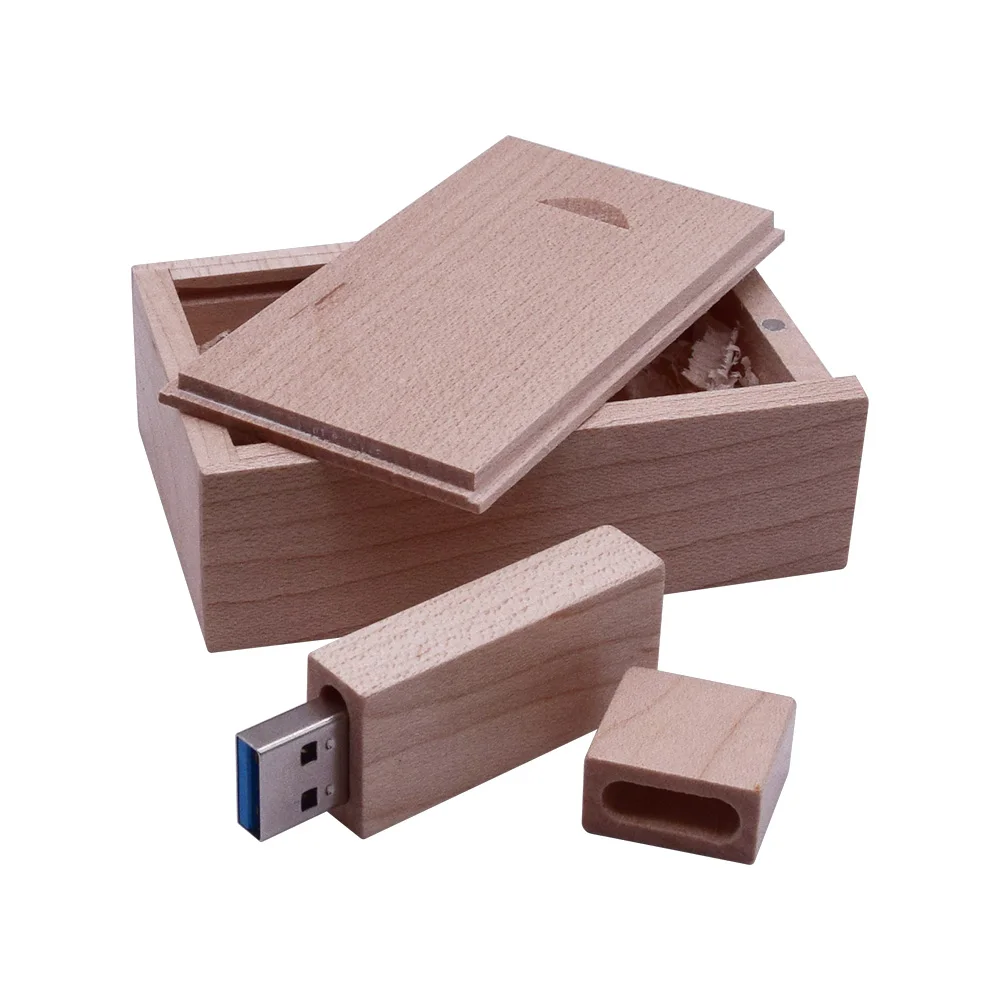 Высокоскоростной деревянный USB флеш-накопитель 64 ГБ 32 16 3 0 с коробчатой ручкой