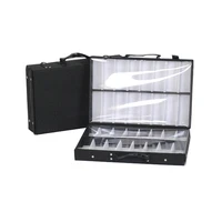 32pcs portable eyeglass sales reps display storage box sunglasss suitcase eyewear brief case sample carrying bag