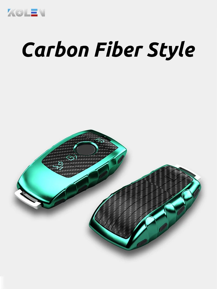 Чехол для автомобильного ключа с узором из углеродного волокна чехол Mercedes Benz E S