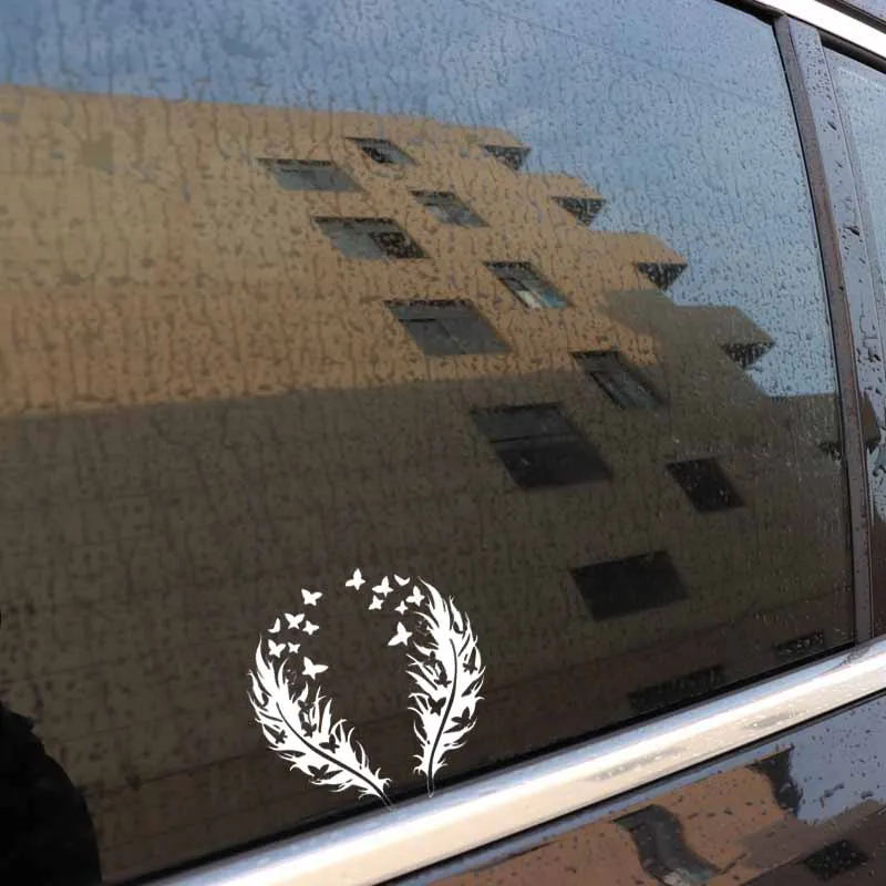 Aliauto креативные автомобильные стикеры виниловые перья бабочки романтический