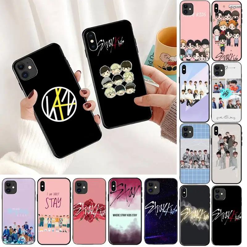 

YNDFCNB Stray Kids Bling Cute Phone Case For iphone 13 11 8 7 6 6S Plus X XS MAX 5 5S SE 2020 XR 11 pro Cover
