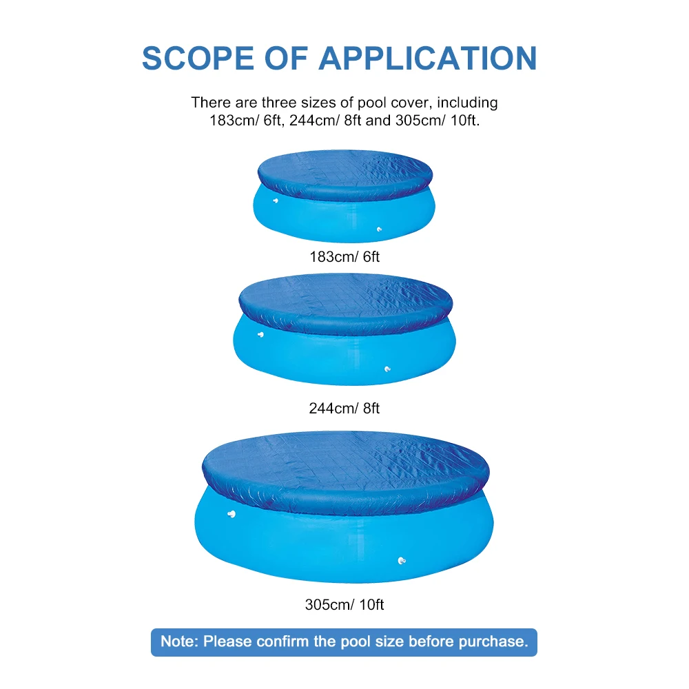 

Swimming Pool Ground Mat Swimming Pool Cover UV-resistant PE Rainproof Dust Cover Mat Swimming Pool Accessories