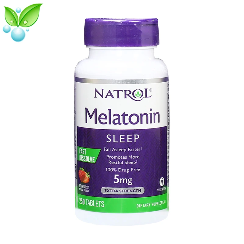 

Melatonin, Time Release, Extra Strength, 5mg,250 Tablets, Pineal Gland Strawberry Flavor, Fall Asleep Faster, Stay Asleep Longer