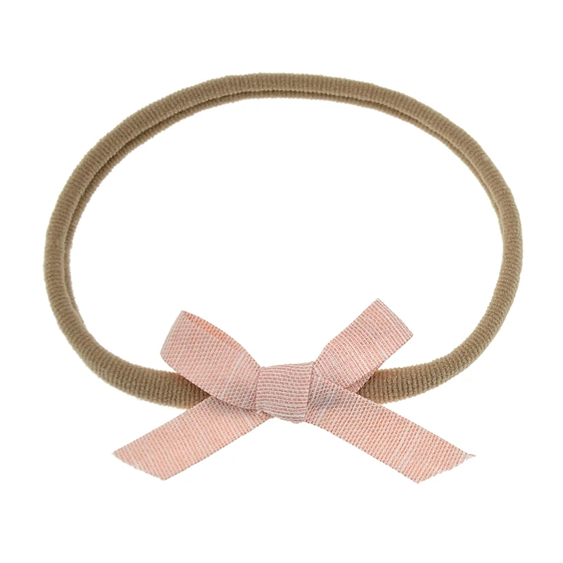Милая нейлоновая повязка на голову с бантом для новорожденных эластичная