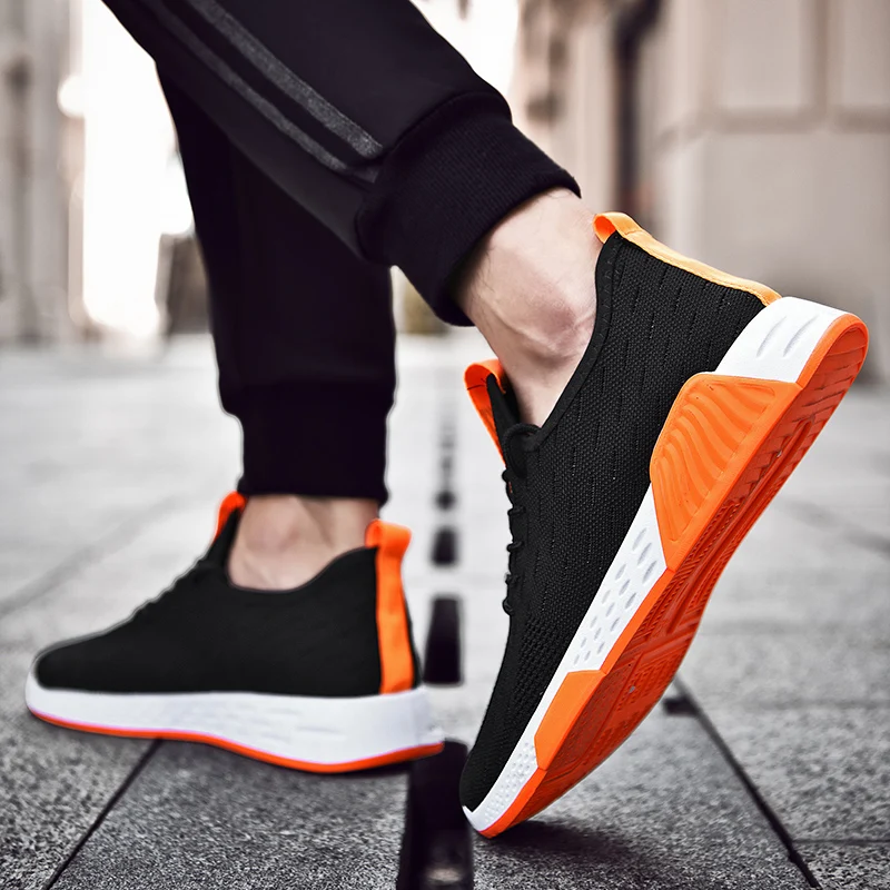 Дышащая теннисная обувь для мужчин новинка черная белая спортивная мужские