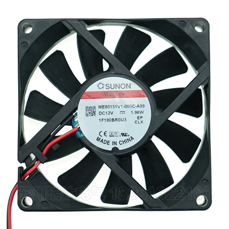 SUNON ME80151V1 000C A99 Сервер охлаждающий вентилятор AC/DC 12V 1 96 W 80x80x15 мм 2 провод|Кулеры и
