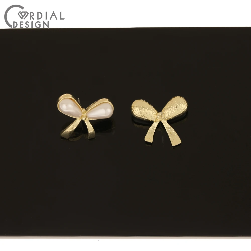 

Cordial Design 100Pcs 19*21MM Jewelry Accessories/Imitation Pearl/Bowknot Shape/Earrings Stud/Jewelry Findings & Components