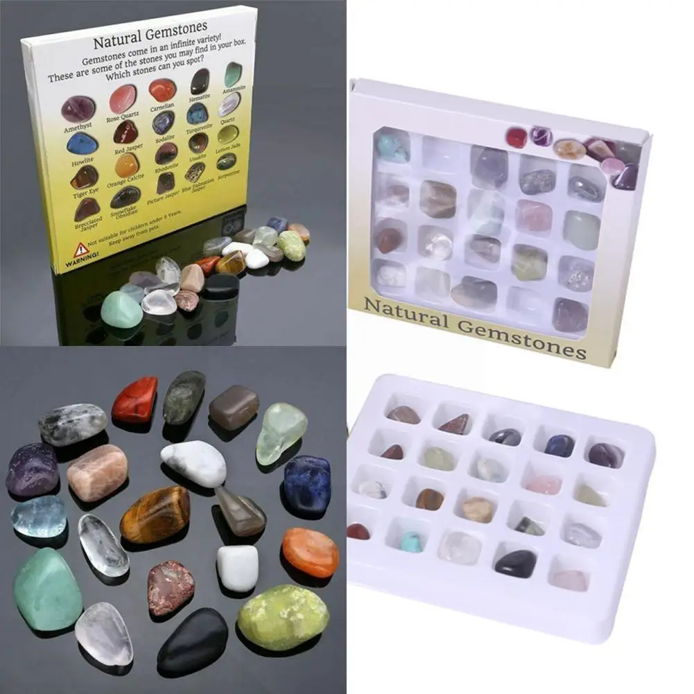 

Natural Crystal Ore Specimen 20 Kinds Of Mixed Gem Natural Geography Early Teaching Materials For Elementary School Student D8Y7