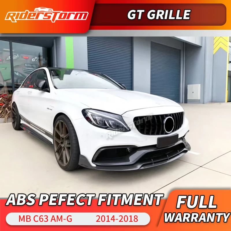 GT style решетка для Mercedes C63 amg C63s Стайлинг автомобиля гоночная W205 coupe передний бампер