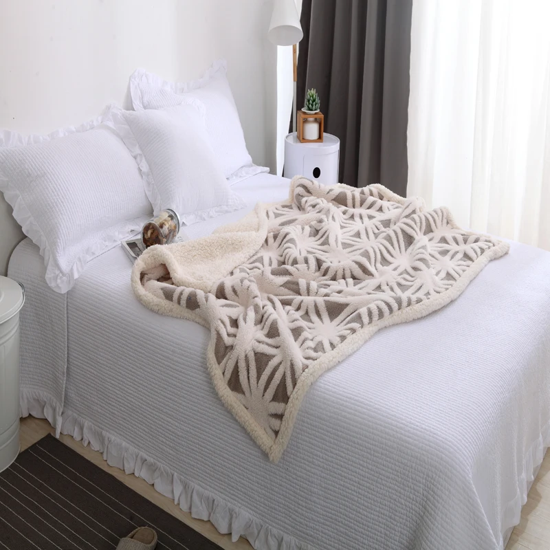 Мягкие хлопковые и шерстяные фланелевые одеяла с принтом для кроватей плотные