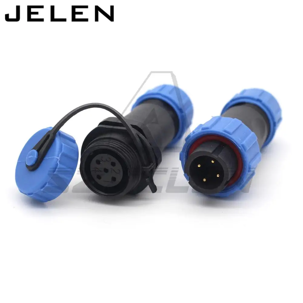 SP13 водонепроницаемый 4-контактный разъем док-разъем для кабеля питания штекер и