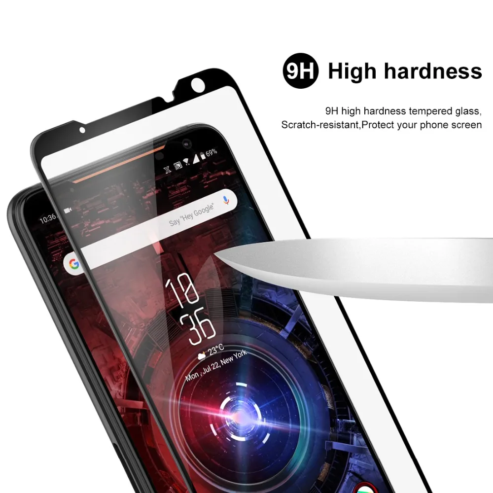 2 шт./лот, защитная пленка для экрана телефона asus ROG 2, закаленное стекло, пленка для asus rog 2, тонкая, ударопрочная, HD, против царапин