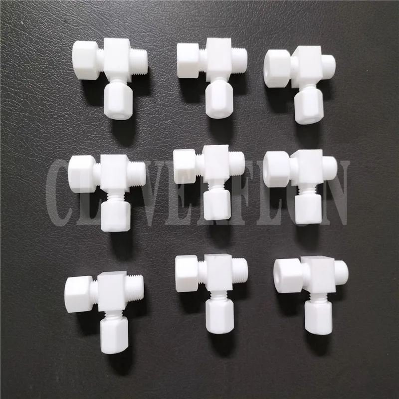 NPT1/4-1/4-1/4 Run Tee PTFE F4 фитинг | Канцтовары для офиса и дома