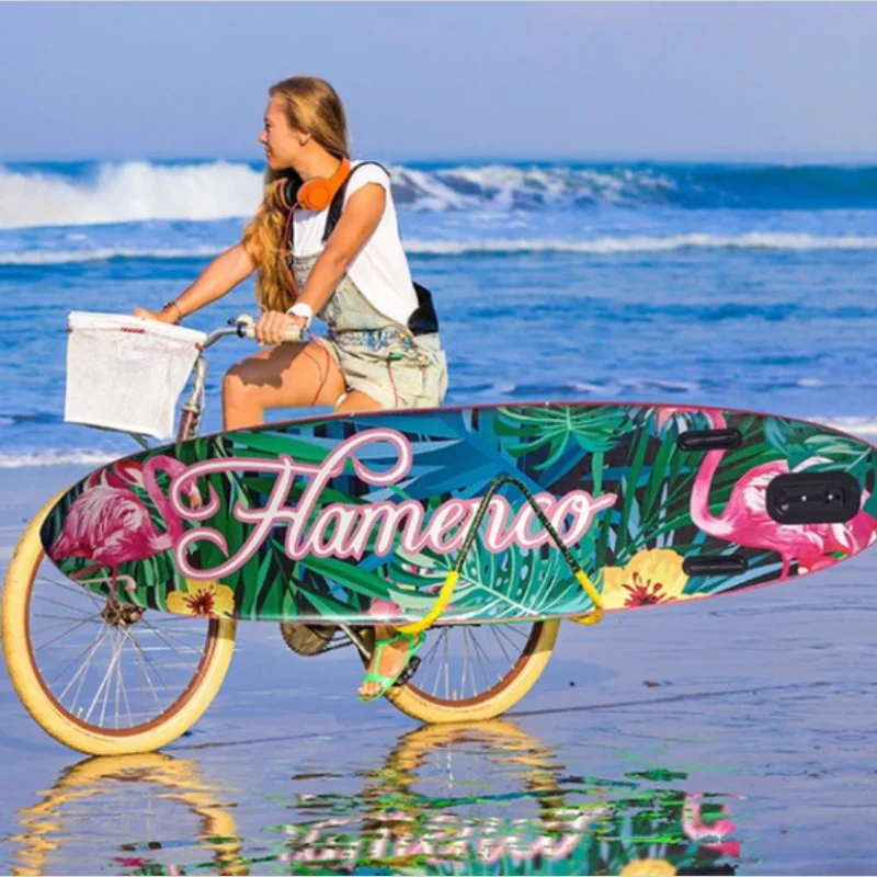 Доска для серфинга AddFun с фламинго надувная весло доска взрослых плавающая ПВХ из