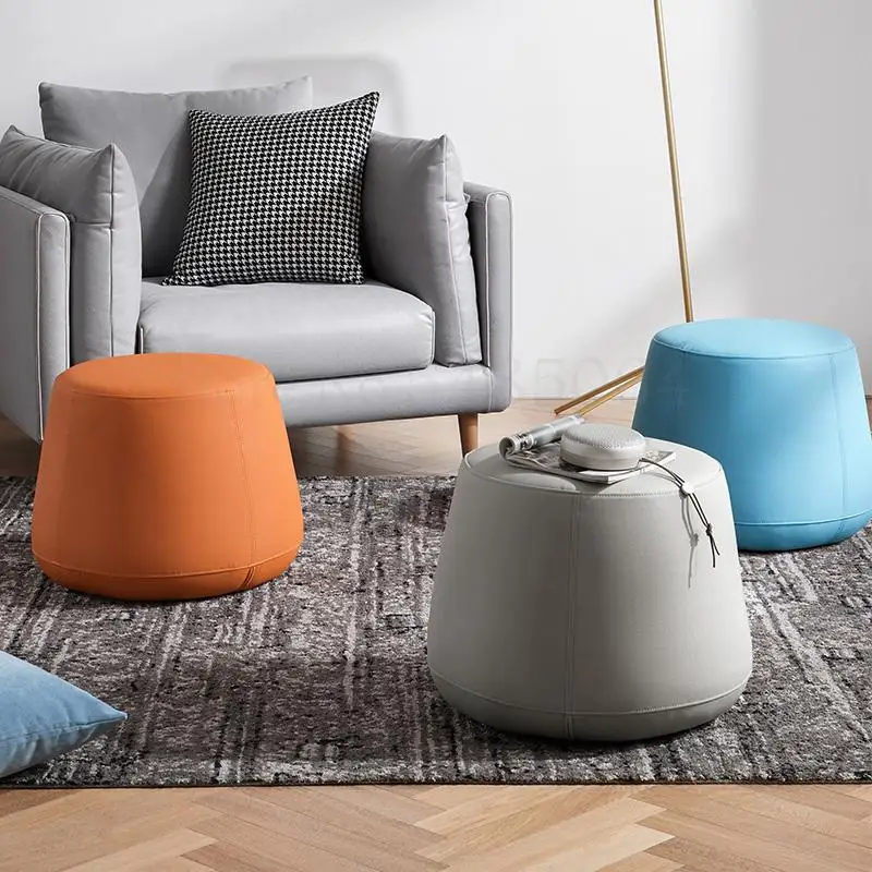 Табурет для дивана табурет ног кожаный маленький дома гостиной модный