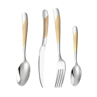 dinnerware stainless steel cutlery set star diamond knife fork spoon tableware kitchen items silverware set