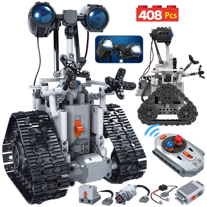 

MOC Classic High-Tech Remote Control RC Robot 2.4GHz with Motor Box 408pcs Building Blocks Bricks Creator Toys for kids