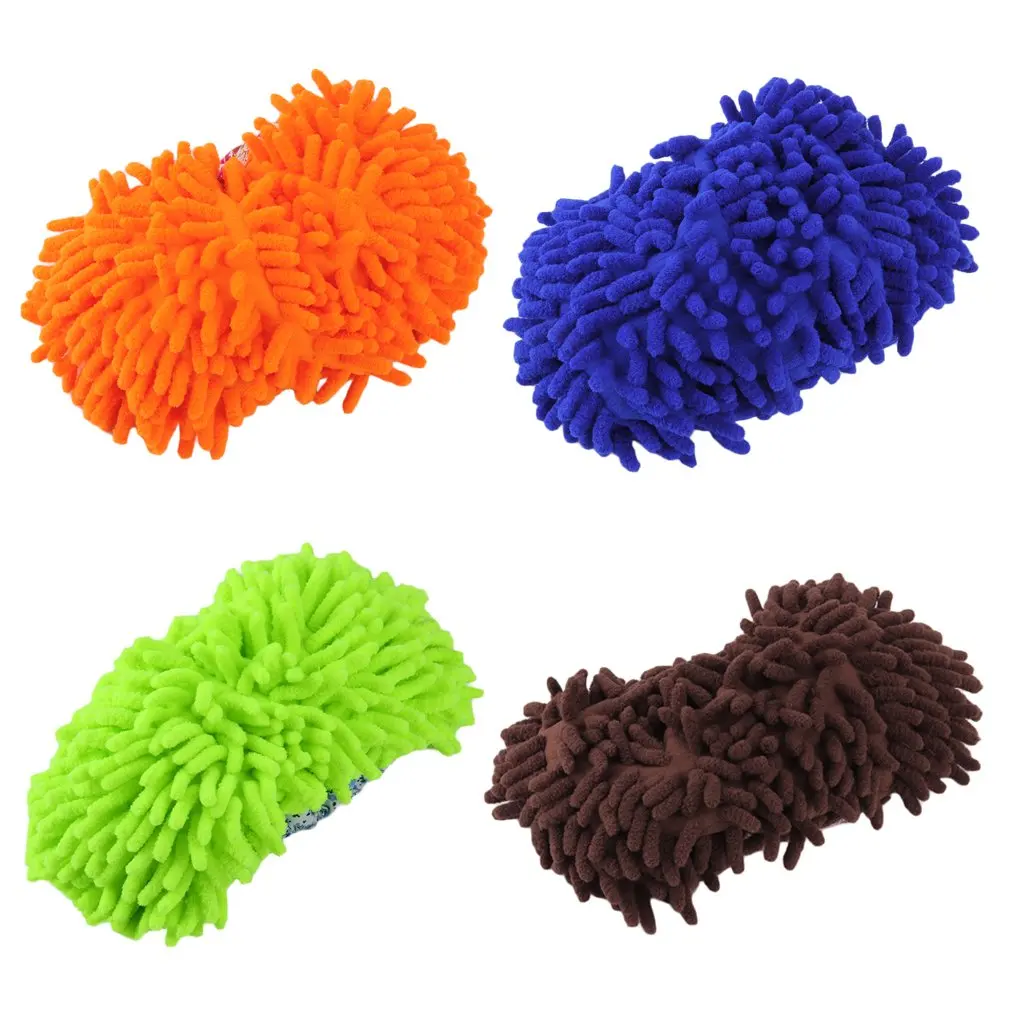 1 Pair Home Non-slip Mop Sweep Floor Cleaning Duster Cloth Housework Lazy Soft Slipper Washable Worldwide sale Drop shipping | Дом и сад