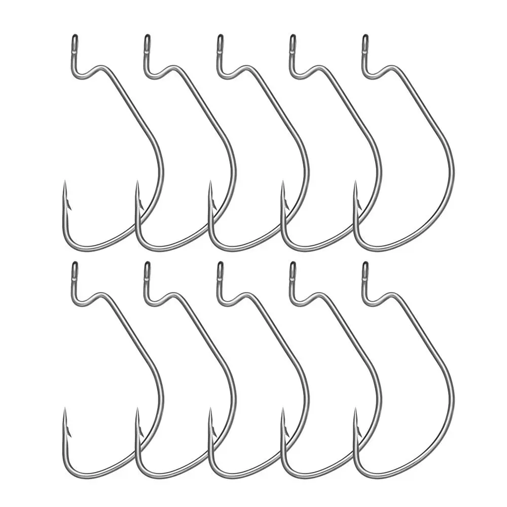 

10 шт., рыболовные крючки из углеродистой стали