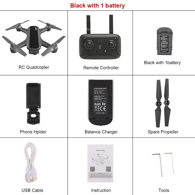 Black 1 Battery JJRC X9 Heron gps 5G Wi-Fi FPV с камерой 1080P оптическое позиционирование потока удержание высоты следование Квадрокоптер Радиоуправляемый Дрон Квадрокоптер RTF - Цвет: Black 1 Battery