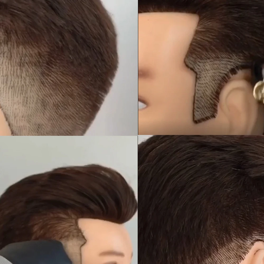 

Male Mannequin Head With 100%Really Natural Human Hair For Practice Hairdresser Cosmetology Training Doll Head For Hair Styling
