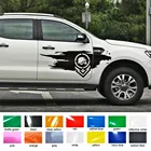 Наклейки на автомобиль, 2 шт., виниловые наклейки с черепом на боковую дверь, для пикапа, джипа или внедорожника