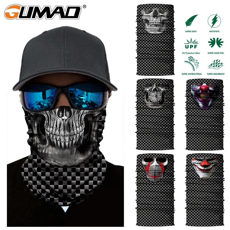Летняя Бандана с черепом волшебная маска для лица велосипедная шеи шарф труба