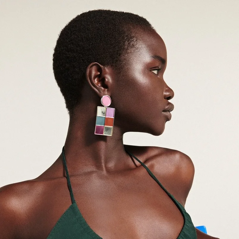 

Za Personality Colored Matching Geometric Earrings for Woman Party Casual Jewelry