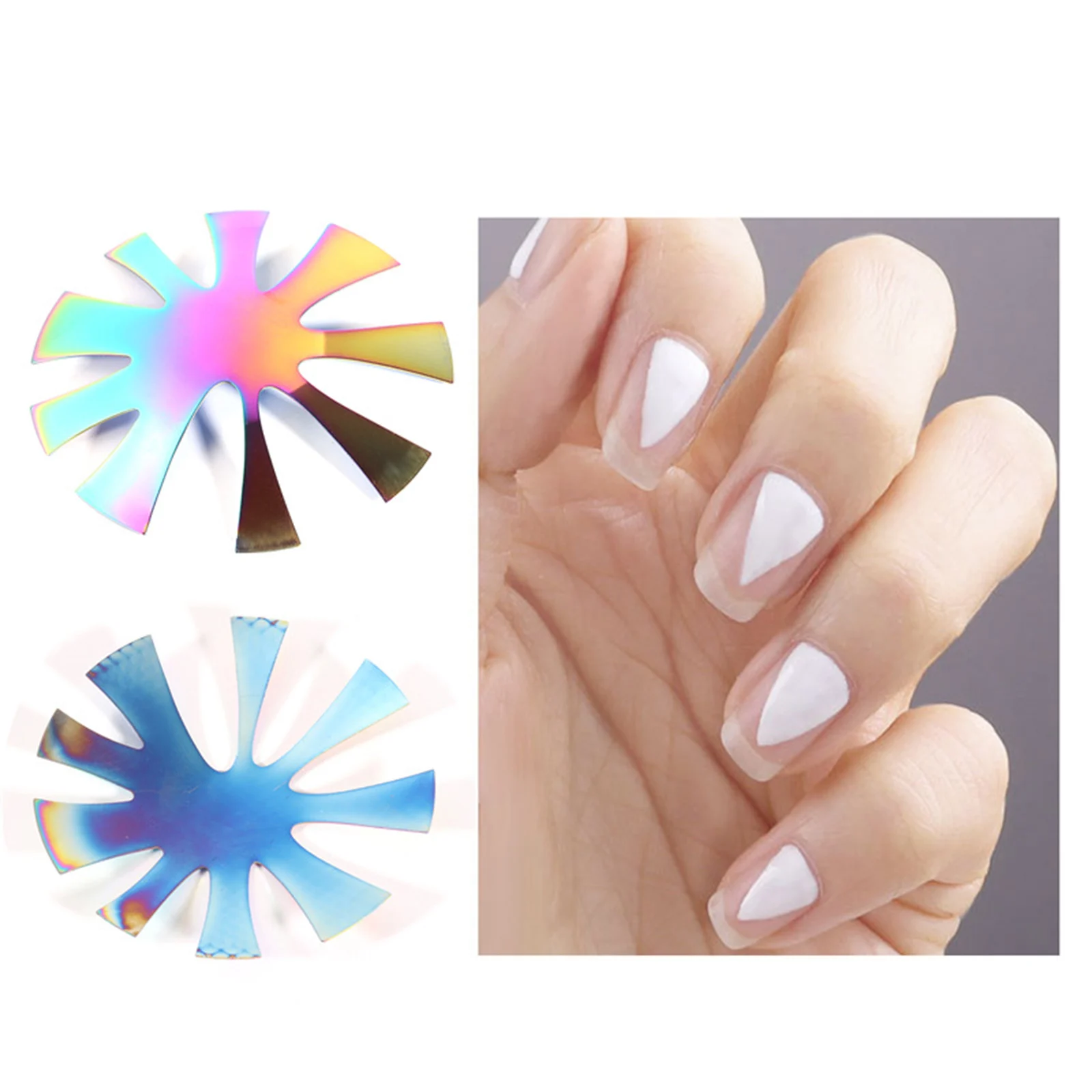 Metal Nail Edge Trimmer Cutter Tool Acrylic Gel for Easy Creating French Guides Smile Line Art Manicure | Красота и здоровье
