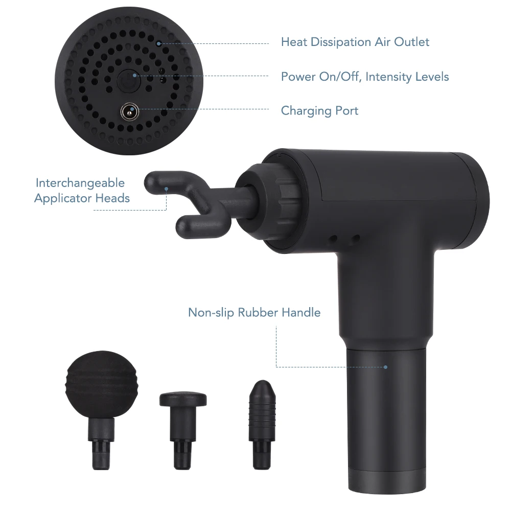 Тканевый массажный пистолет для облегчения боли в мышцах тренировок и