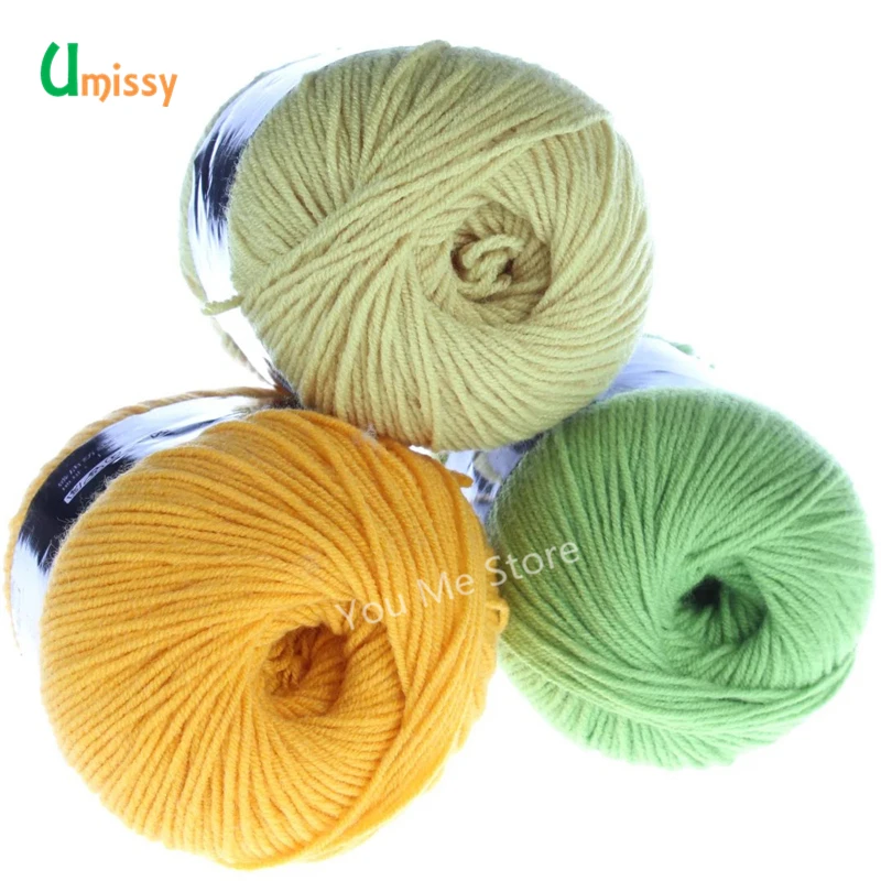 2 шт. Вязание Пряжи для Трикотажного Хлопкового Волокна Пряжа Вязания Мягкие