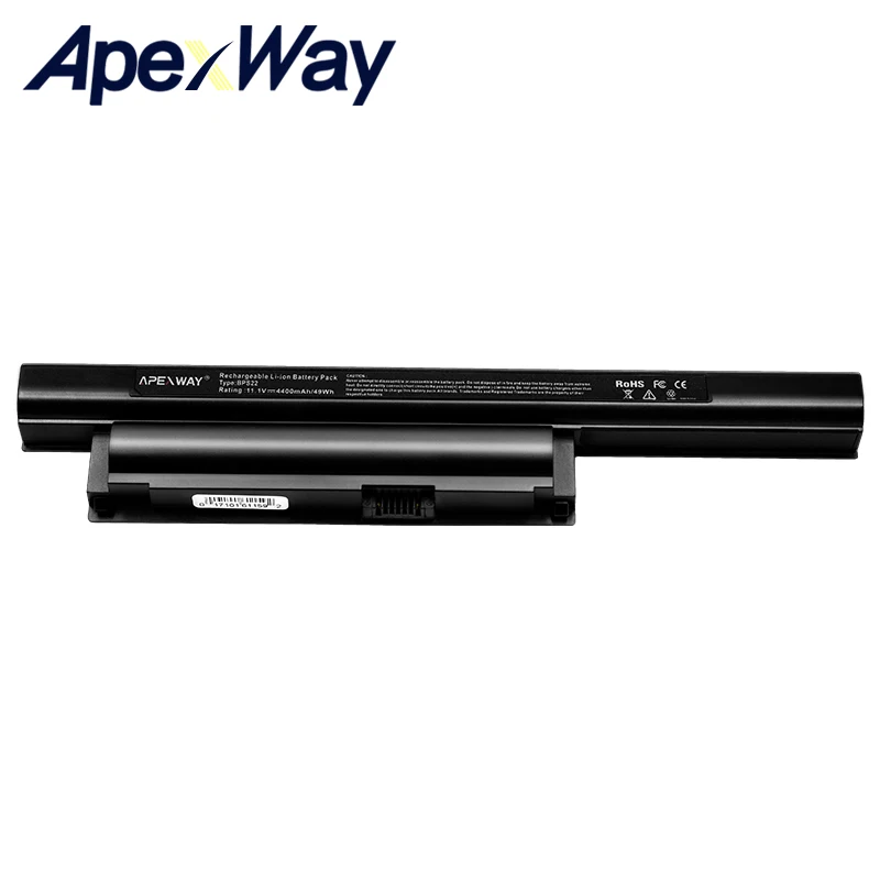ApexWay Аккумулятор для SONY BPS22 VGP VAIO BPS22A EA16E EA1S EA45FG/B EA1Z1E EA27EC|4400mah battery|battery for sony vaiosony vaio