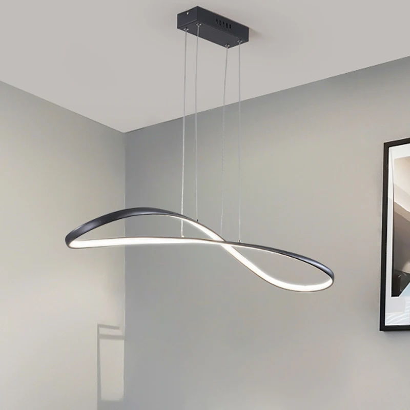 Простая Современная подвесная светодиодная Люстра для гостиной столовой кухни