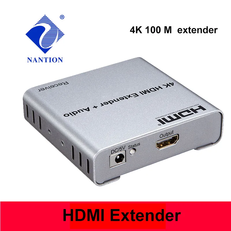 4K Hdmi-совместимый удлинитель 100 м R/L аудио выход Цифровой сигнал ИК управление от Cat