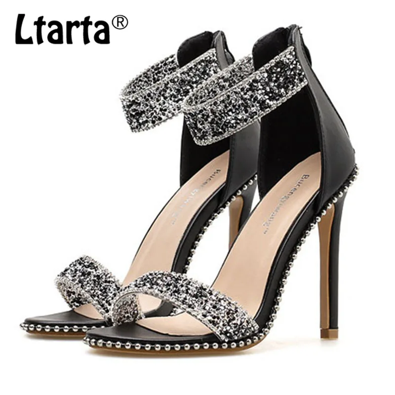 Ltart/тонкие туфли на очень высоком каблуке 11 см Римские сандалии Пикантная женская
