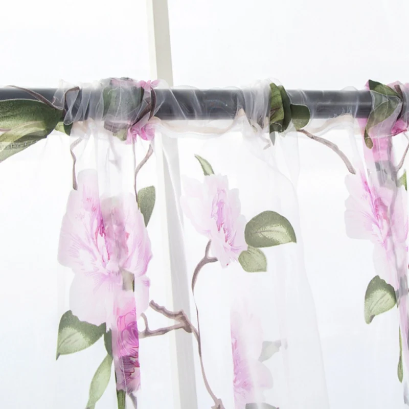 Оконный экран для спальни гостиной короткий занавес светильник окна прозрачная