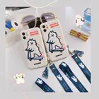 Чехол для iPhone 11, 12 Pro, XS Max, мягкий силиконовый чехол с 3d-рисунком медведя для IPhone 12 mini, 7, 8 Plus, X, XR, SE 2020